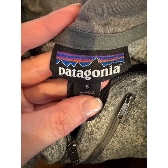 Patagonia Sweater‎ Women Small Gray Better Sweater Quarter Zip Pullover Gorpcore - Picture 7 of 9